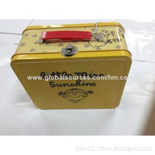 Lunch tin box, made of 0.23mm, shapes, sizes and printing can be customized